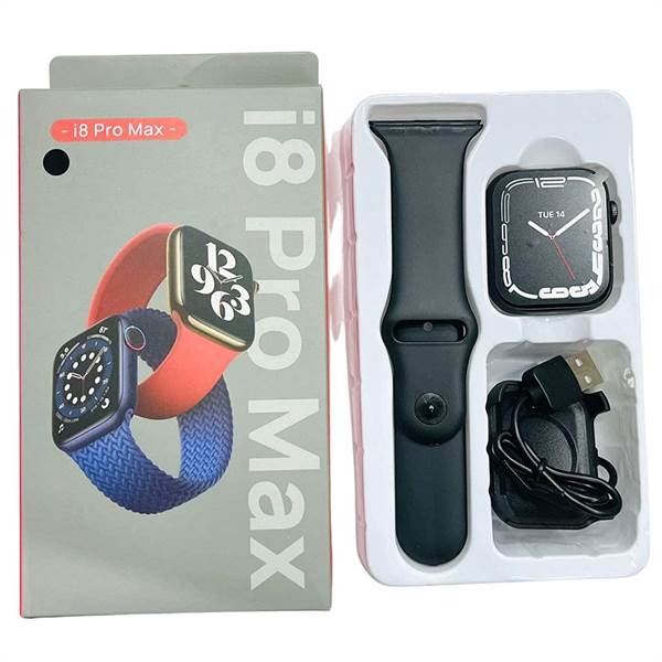 i8 Pro Max Touch Screen Bluetooth Smartwatch (Black)